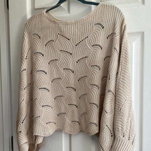 Seashell knitted Cropped Sweater/Shrug szM